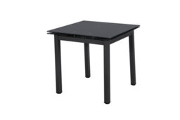 Modernique Black Tempered Glass Extending Dining Table Extends 80 To 130 Cm - thumbnail 1