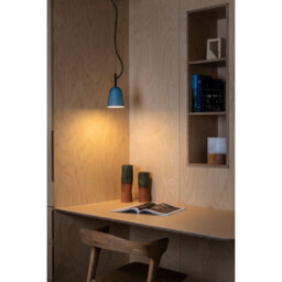 Luminosa Lighting Luminosa Studio 11Cm Dome Pendant Ceiling Light Matt Black, Blue - thumbnail 2