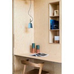 Luminosa Lighting Luminosa Studio 11Cm Dome Pendant Ceiling Light Matt Black, Blue - thumbnail 3
