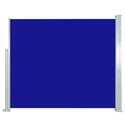 Walplus Retractable Side Awning Garden Sun Shade Canopy Gazebo For Back Door, Porch, Patio 120 X 300 Cm Blue - image 1