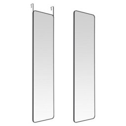 Living And Home Rectangle Full Length Mirror Wall Mounted Or Over The Door Floor Mirror Framed Mirror,black, 37 X 147 Cm - thumbnail 4