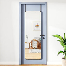 Living And Home Rectangle Full Length Mirror Wall Mounted Or Over The Door Floor Mirror Framed Mirror,black, 37 X 147 Cm - thumbnail 2