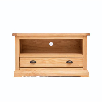 Cabinet Bits Lucca Waxed 1 Drawer Tv Cabinet Brass Cup Handle - image 1