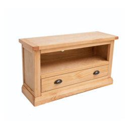 Cabinet Bits Lucca Waxed 1 Drawer Tv Cabinet Brass Cup Handle - thumbnail 3
