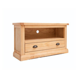 Cabinet Bits Lucca Waxed 1 Drawer Tv Cabinet Brass Cup Handle - thumbnail 2