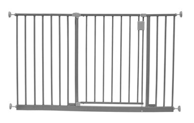 Safetots Extra Wide Hallway Gate, 122Cm - 128Cm, Matt Grey, Pressure Fit Baby Gate For Hallways And Wide Spaces - image 1