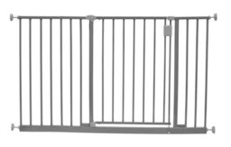 Safetots Extra Wide Hallway Gate, 122Cm - 128Cm, Matt Grey, Pressure Fit Baby Gate For Hallways And Wide Spaces - thumbnail 1