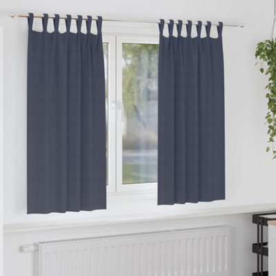 Berkfield Curtains With Curtains 2 Pcs Anthracite Polyester - image 1