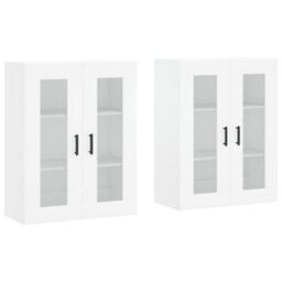 Berkfield Wall Mounted Cabinets 2 Pcs White Engineered Wood - thumbnail 2
