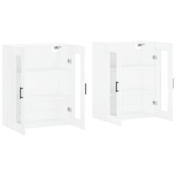 Berkfield Wall Mounted Cabinets 2 Pcs White Engineered Wood - thumbnail 4