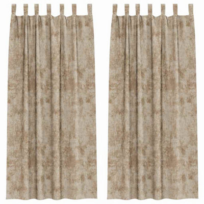 Berkfield Classic Curtain With Curtains 2 Pcs Champagne 260 X 140 Cm Velvet - image 1