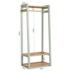 Statement Furniture Florence Sage Green Open Wardrobe With Shelves - thumbnail 2