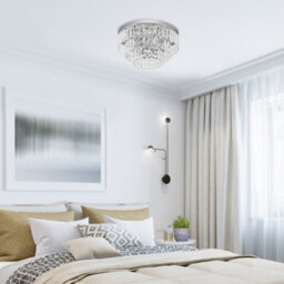 Homcom Crystallite Ceiling Light Modern Chandelier W/ 7 E14 Fittings Bedroom - thumbnail 7