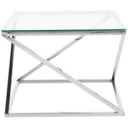 Beliani Coffee Table Beverly Glass Silver - thumbnail 4
