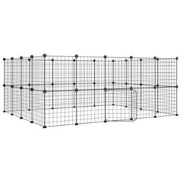 Walplus 36-Panel Pet Cage With Door Black 35X35 Cm Steel - thumbnail 2