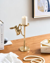 Beliani Candle Holder Kosor Metal 25 Cm Gold - thumbnail 2