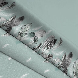 Gc Gaveno Cavailia Downy Dreams Duvet Cover Bedding Set Duck Egg Double 3Pc With Reversible Geometric Printed Quilt Cover - thumbnail 4