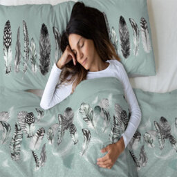 Gc Gaveno Cavailia Downy Dreams Duvet Cover Bedding Set Duck Egg Double 3Pc With Reversible Geometric Printed Quilt Cover - thumbnail 3