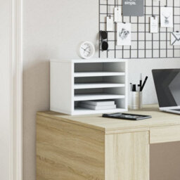 Walplus Desk Organiser White 36X26X29.5 Cm Engineered Wood - thumbnail 3