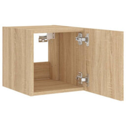 Berkfield Tv Wall Cabinet With Led Lights Sonoma Oak 30.5X35X30 Cm - thumbnail 8