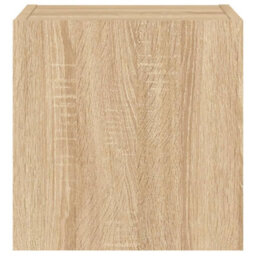 Berkfield Tv Wall Cabinet With Led Lights Sonoma Oak 30.5X35X30 Cm - thumbnail 9