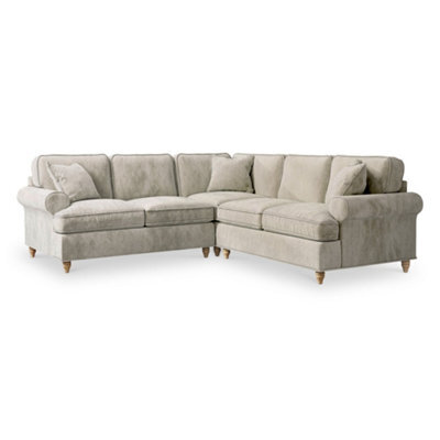 Alfie Mink Large 2X2 Corner Sofa For Living Room - Fully Assembled By Roseland Furniture - image 1