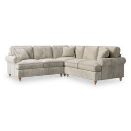 Alfie Mink Large 2X2 Corner Sofa For Living Room - Fully Assembled By Roseland Furniture
