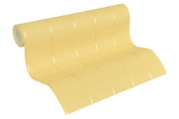 As Creation Bricoflor Yellow Wallpaper With Gold Line Detailing Bright Sunshine Yellow Square 10.05 X 0.53 M - thumbnail 3