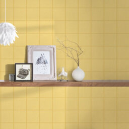 As Creation Bricoflor Yellow Wallpaper With Gold Line Detailing Bright Sunshine Yellow Square 10.05 X 0.53 M - thumbnail 2