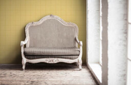 As Creation Bricoflor Yellow Wallpaper With Gold Line Detailing Bright Sunshine Yellow Square 10.05 X 0.53 M - thumbnail 5
