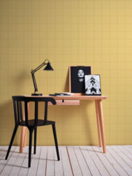 As Creation Bricoflor Yellow Wallpaper With Gold Line Detailing Bright Sunshine Yellow Square 10.05 X 0.53 M - thumbnail 4