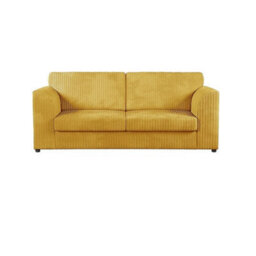 Hannah Jumbo Cord Full Back 3 Seater Sofa Mustard - thumbnail 1