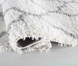 Moroccan Berber Shaggy Rugs Living Room Trellis Light Cream 80X150 Cm - thumbnail 5
