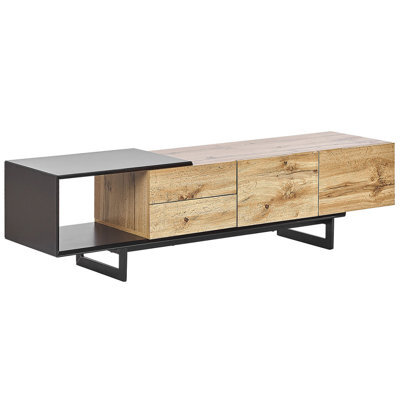 Beliani Industrial Tv Stand Fiora Brown/ Black - image 1
