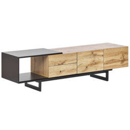 Beliani Industrial Tv Stand Fiora Brown/ Black - thumbnail 1