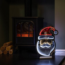 Samuel Alexander 40Cm Light Up Santa's Face Infinity Christmas Decoration With Red And White Leds - thumbnail 6