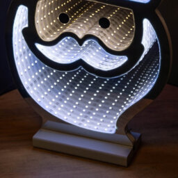 Samuel Alexander 40Cm Light Up Santa's Face Infinity Christmas Decoration With Red And White Leds - thumbnail 5