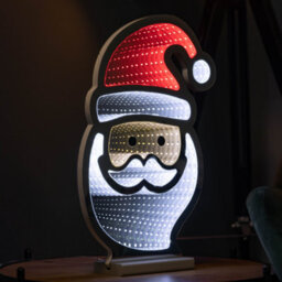 Samuel Alexander 40Cm Light Up Santa's Face Infinity Christmas Decoration With Red And White Leds - thumbnail 3