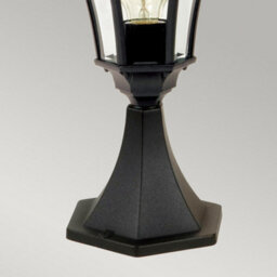 Luminosa Lighting Elstead Ledbury 1 Light Outdoor Pedestal Lantern Black Ip44, E27 - thumbnail 3
