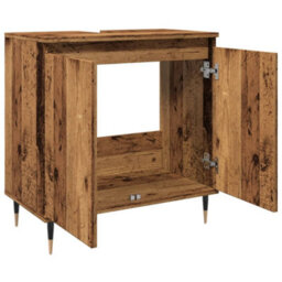 Berkfield Bathroom Cabinet Old Wood 58X33X60 Cm Engineered Wood - thumbnail 7