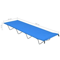 Walplus Camping Bed 180X60X19 Cm Oxford Fabric And Steel Blue - thumbnail 6