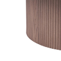 Wyld and Coco Astrahome 80 Cm Round Coffee Table Dark Brown Mdf Top With Ribbed Legs - Modern Living Room - thumbnail 5