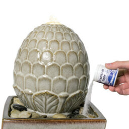 Primrose Grey Olvera Pineapple Ceramic Outdoor Garden Patio Water Feature Fountain With Led Lights H86Cm - thumbnail 2