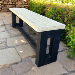 Buttercup Farm Garden Patio Bench - Pressure Treated Wood - L150 X W40 X H45 Cm - thumbnail 4