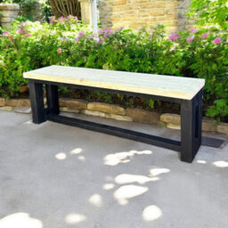 Buttercup Farm Garden Patio Bench - Pressure Treated Wood - L150 X W40 X H45 Cm - thumbnail 3