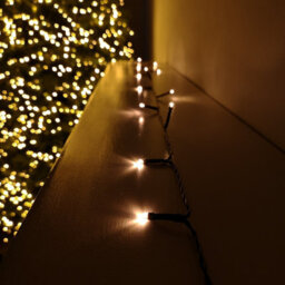 Samuel Alexander 400 Led 40M Premier Christmas Indoor Outdoor Multi Function Battery Operated String Lights With Timer In Vintage Gold