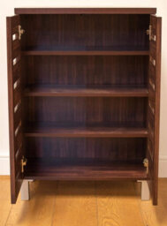 Timber Art Design 5 Tier Shoe Storage Cabinet 2 Door Cupboard Stand Rack Unit Dirty Oak - thumbnail 3