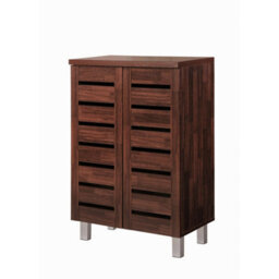 Timber Art Design 5 Tier Shoe Storage Cabinet 2 Door Cupboard Stand Rack Unit Dirty Oak