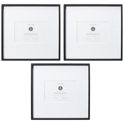 Deenz Rectangle Set Of 3 New York Gallery Style Black Wall Photo Frame 5X7 '' Image Display Special Memories Sleek Design 18X13Cm - image 1