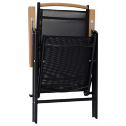 Walplus Folding Garden Chairs 6 Pcs Textilene Black - thumbnail 9